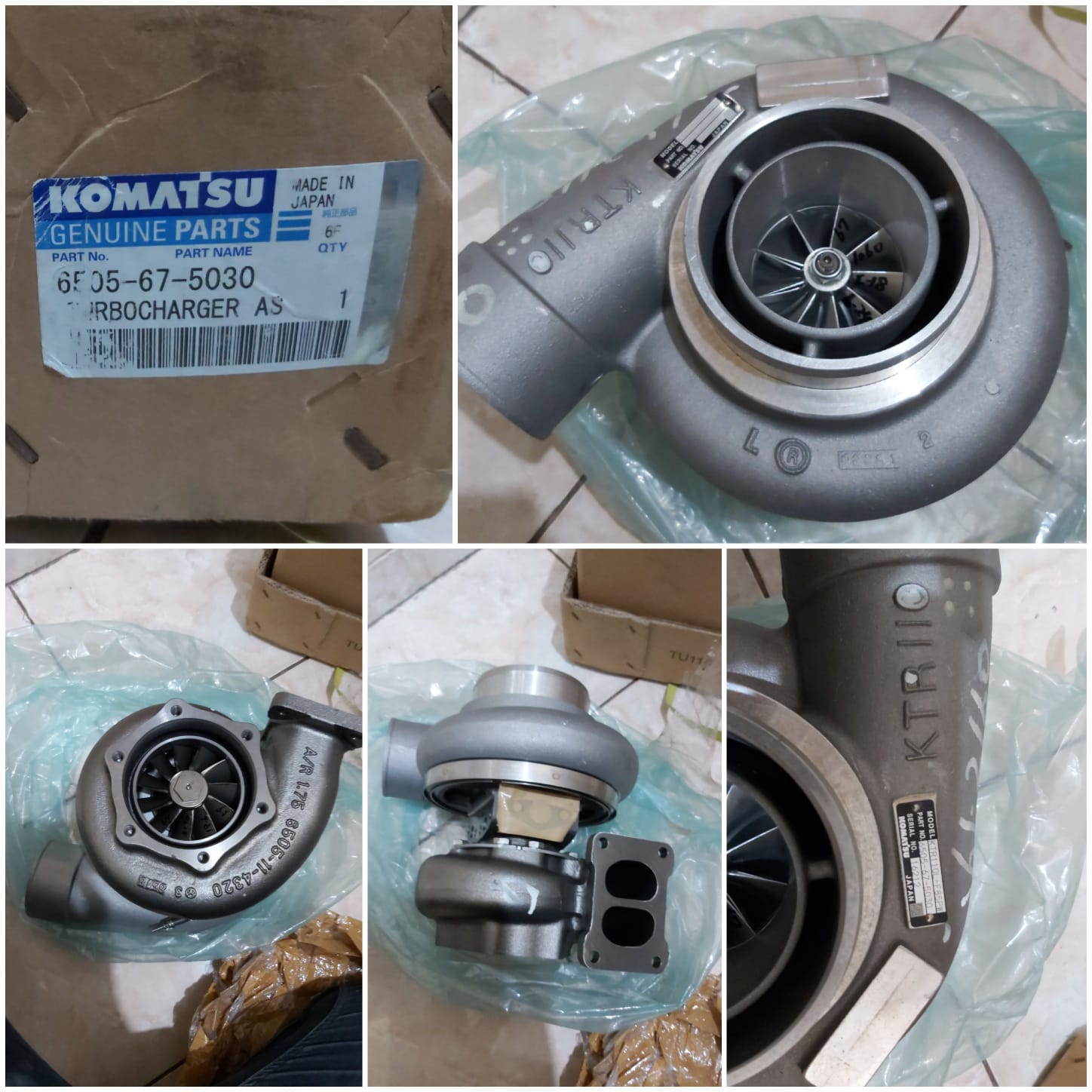 TURBO CHARGER 6505-67-5030 HD785-7 GENUINE KOMATSU